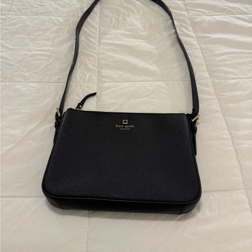 Kate Spade Black Crossbody Bag with Sleek Minimalist Design